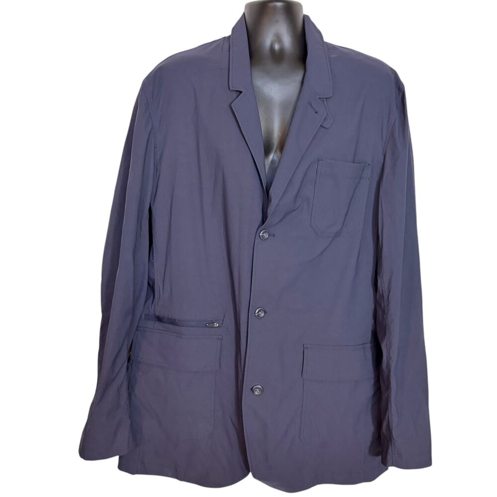 Eddie Bauer Travex T50 Ultimate Voyager Travel Blazer Jacket Navy Blue Mens 50